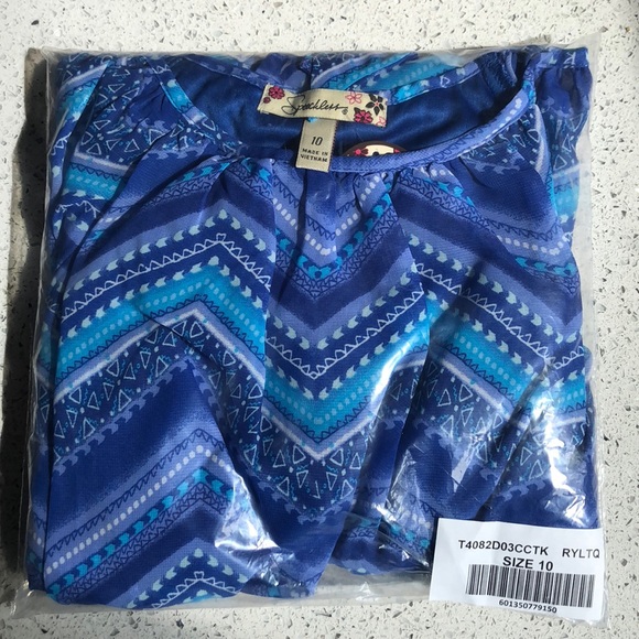 Speechless Junior Girls Chiffon Chevron Dress - Picture 4 of 4